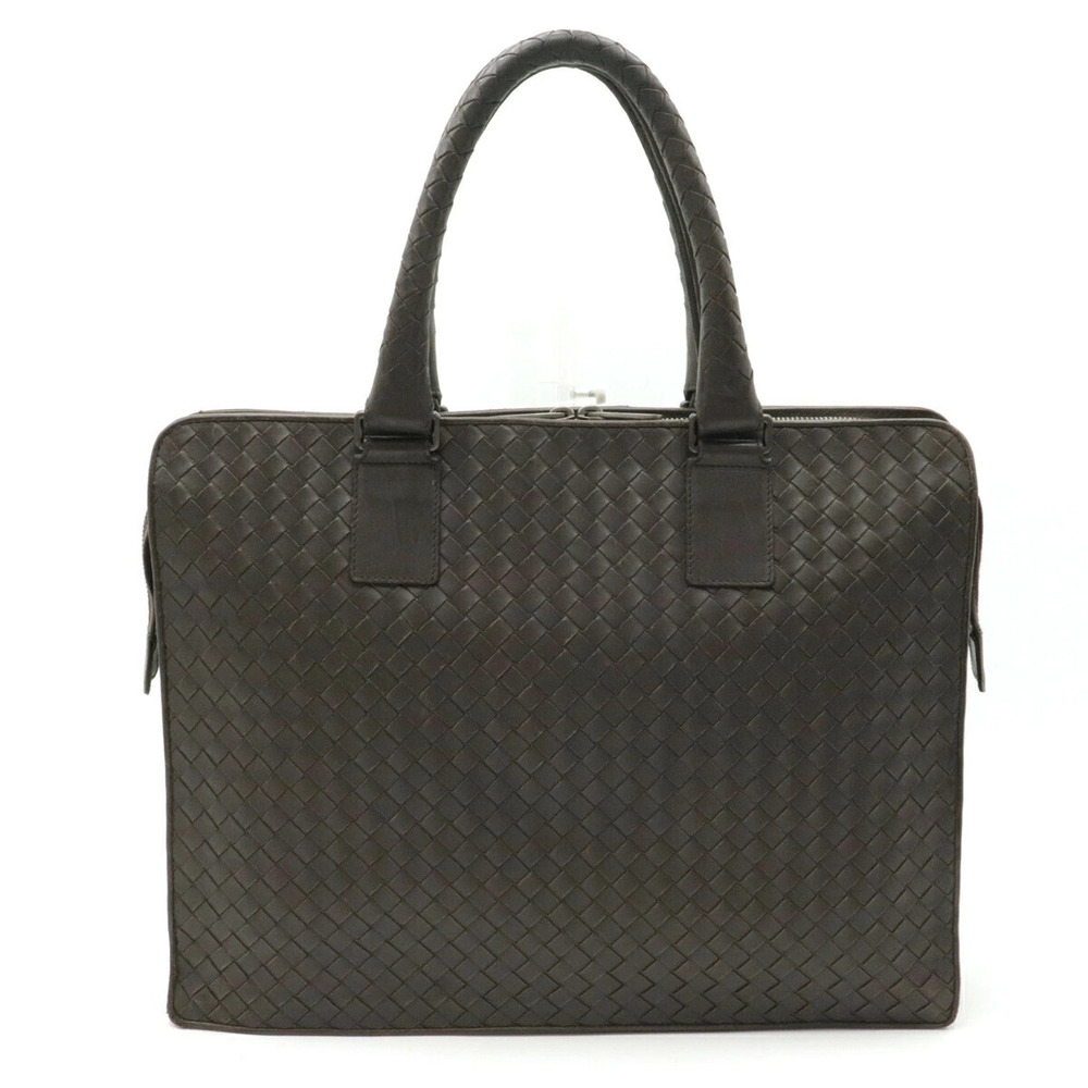 BOTTEGA VENETA Intrecciato Business Bag Briefcase Leather Brown